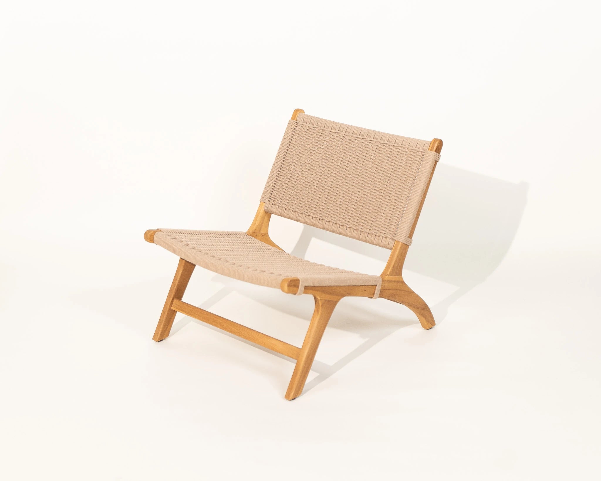OMBAI Hutan Rope Detail Lounge Chair Teak Wood - Main Image