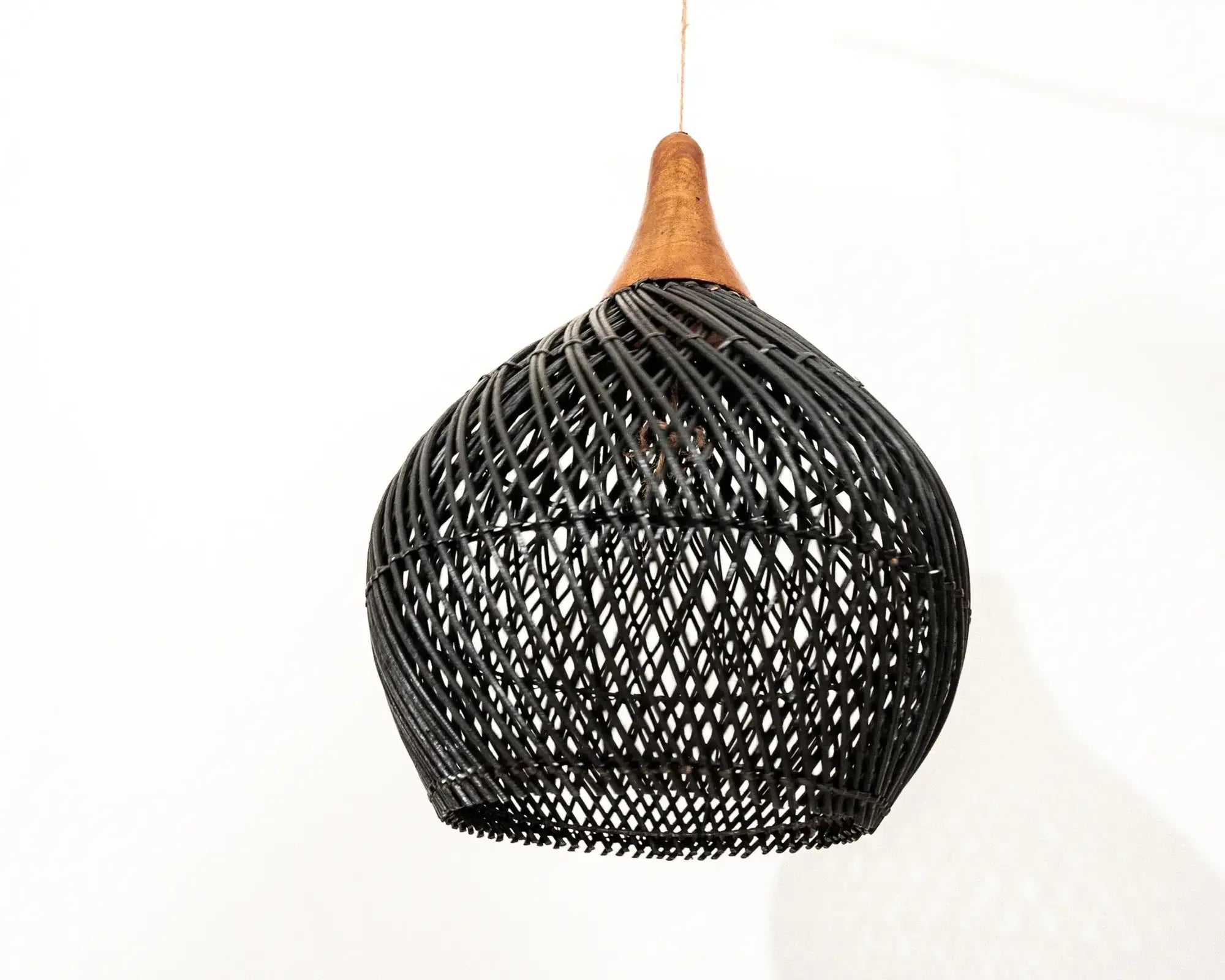 Aralina Tear Drop Rattan Pendant Lamp (black)