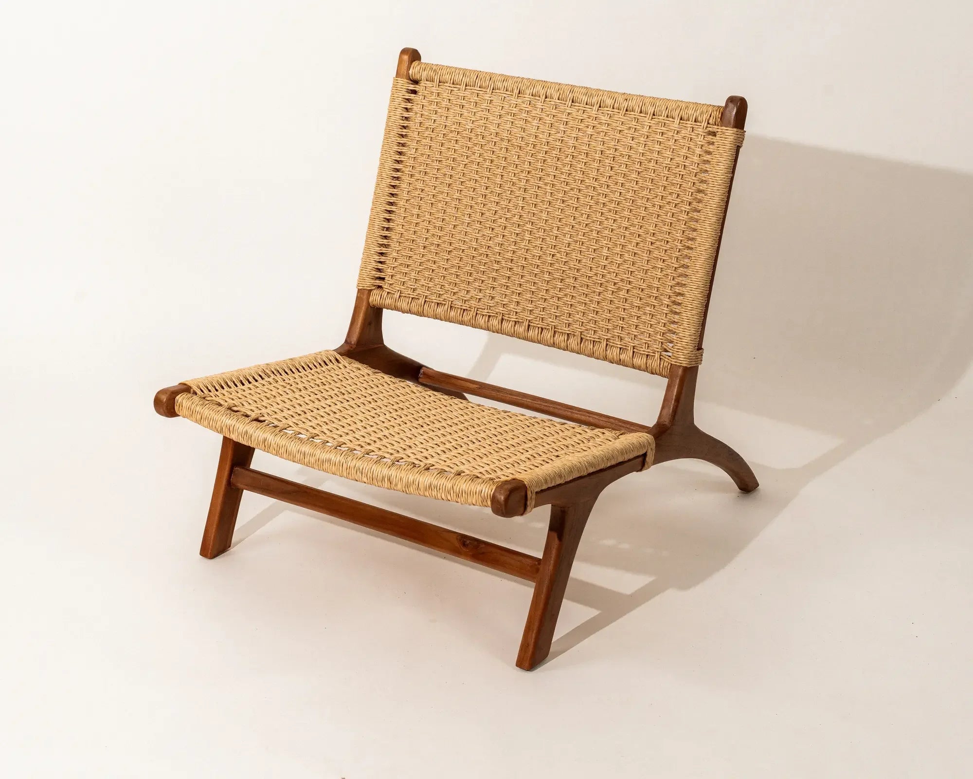 Hutan Rope Detail Lounge Chair Teak Wood