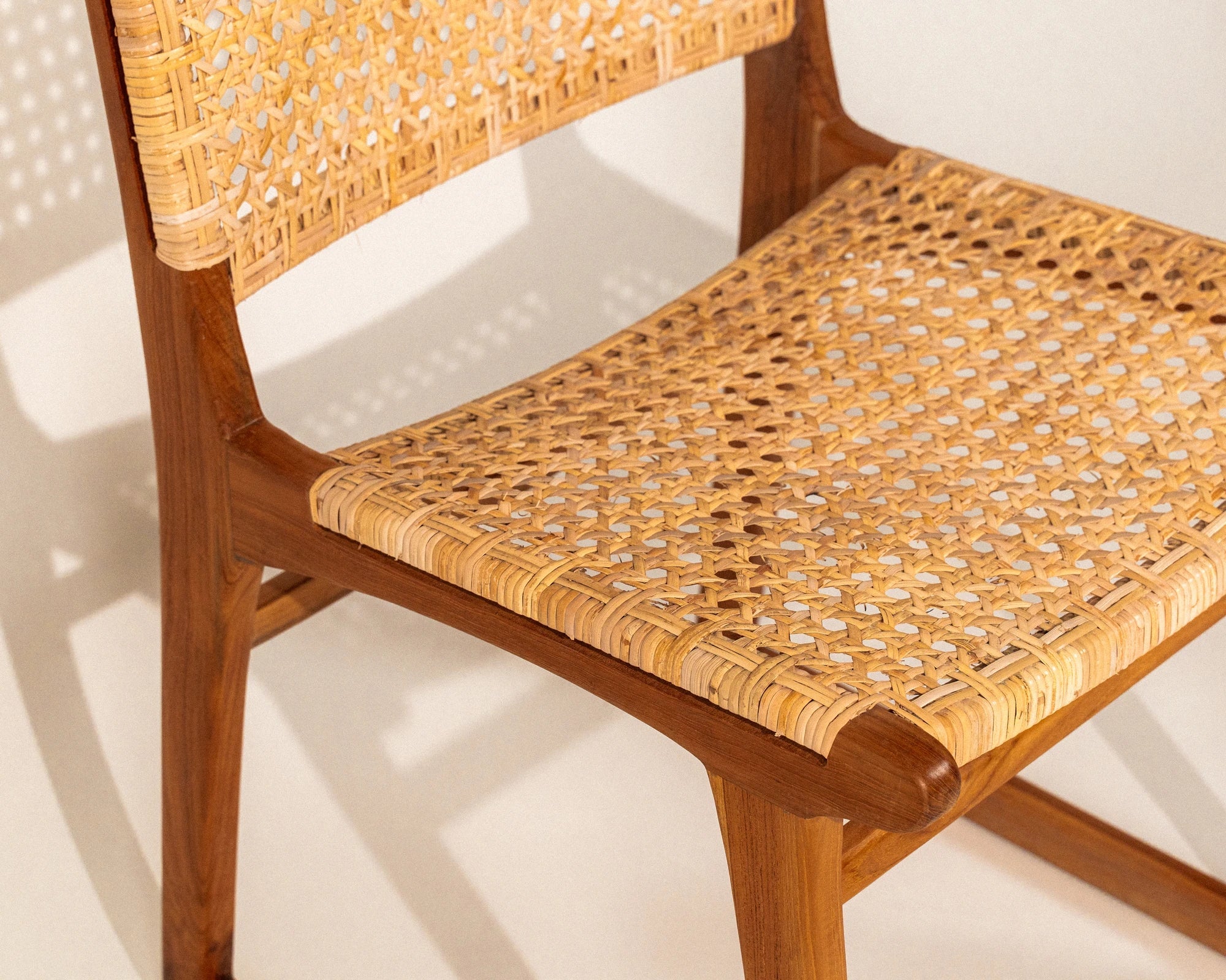 Kyma Rattan Dining Chair Teak Wood