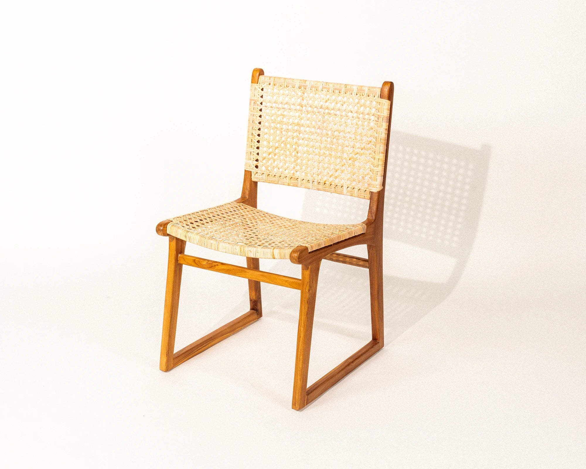 Kyma Rattan Dining Chair Teak Wood