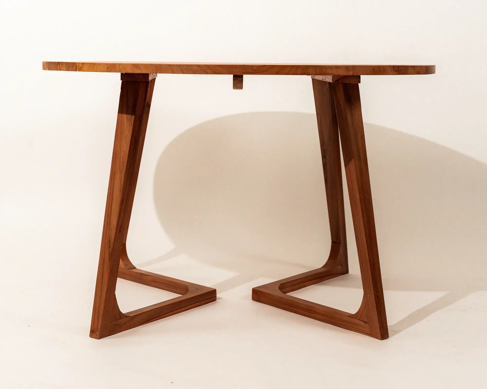 Mawingu Round Dining Table Natural Teak Wood