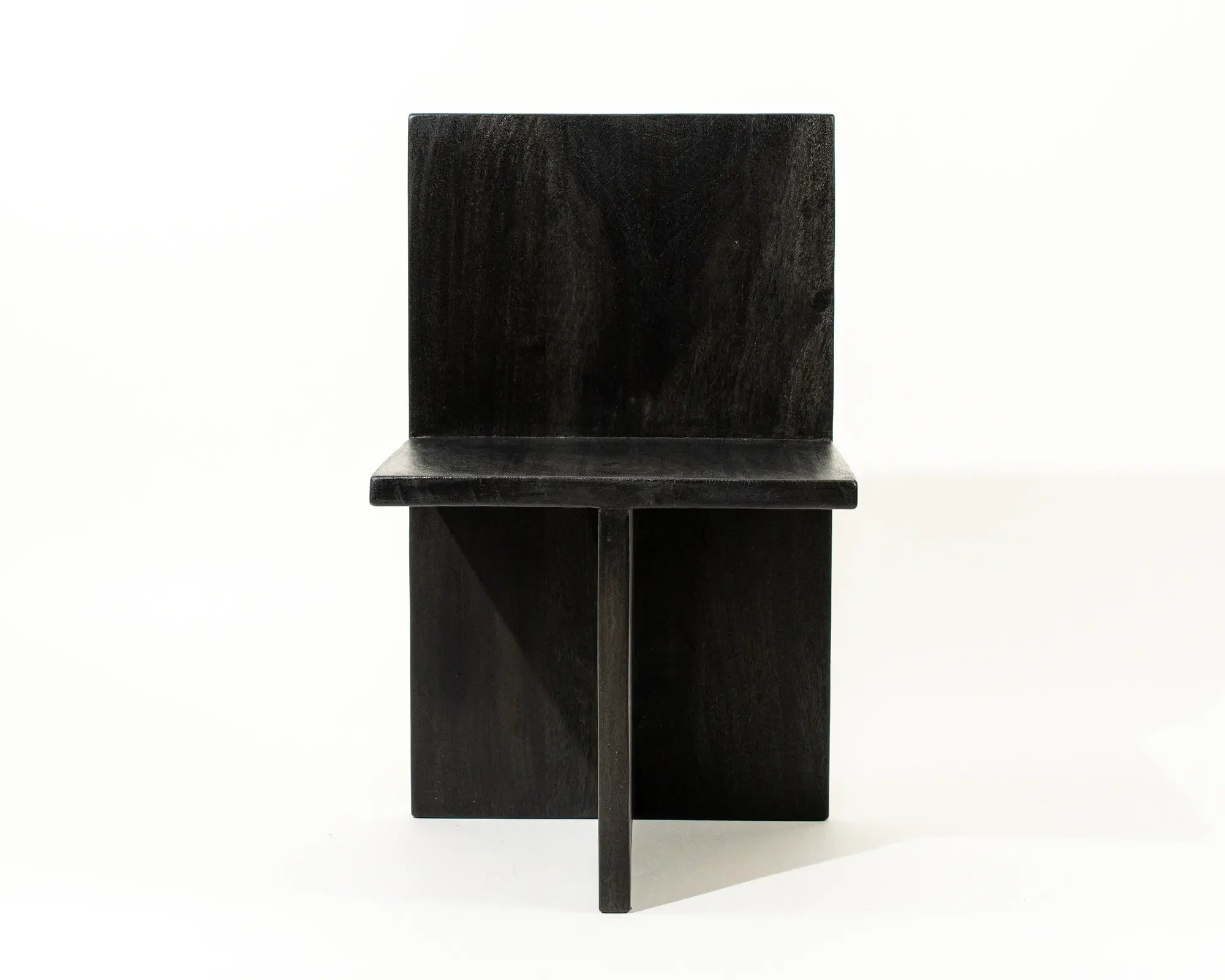 Melanthe Burnt Black Dining / Storage Chair Suar Wood