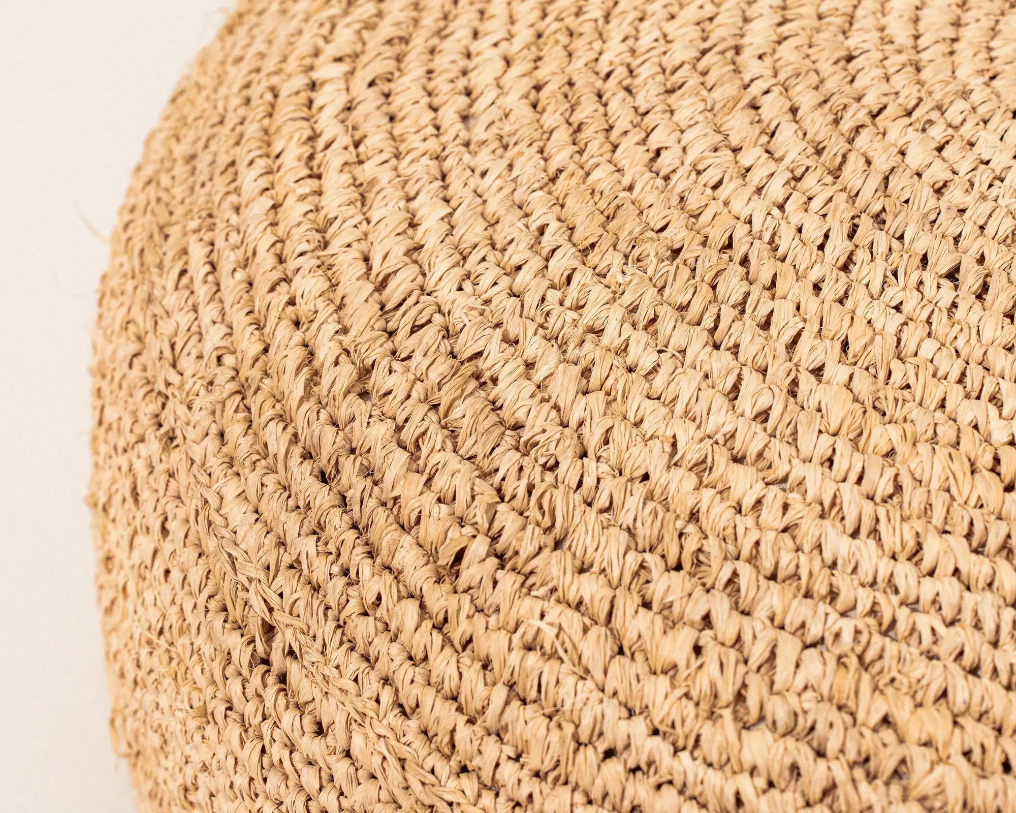 Orman Round Ottoman Natural Raffia