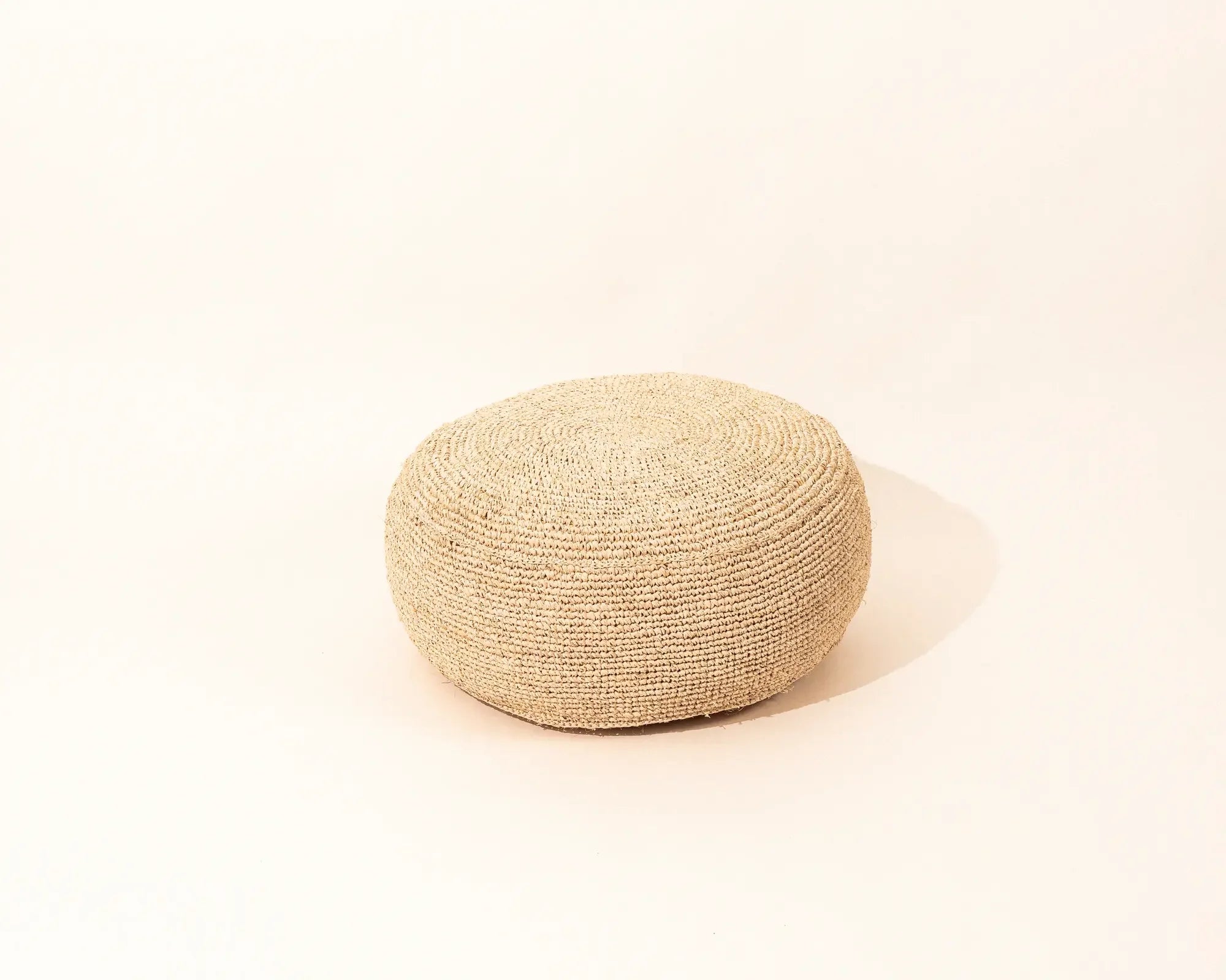 Orman Round Ottoman Natural Raffia