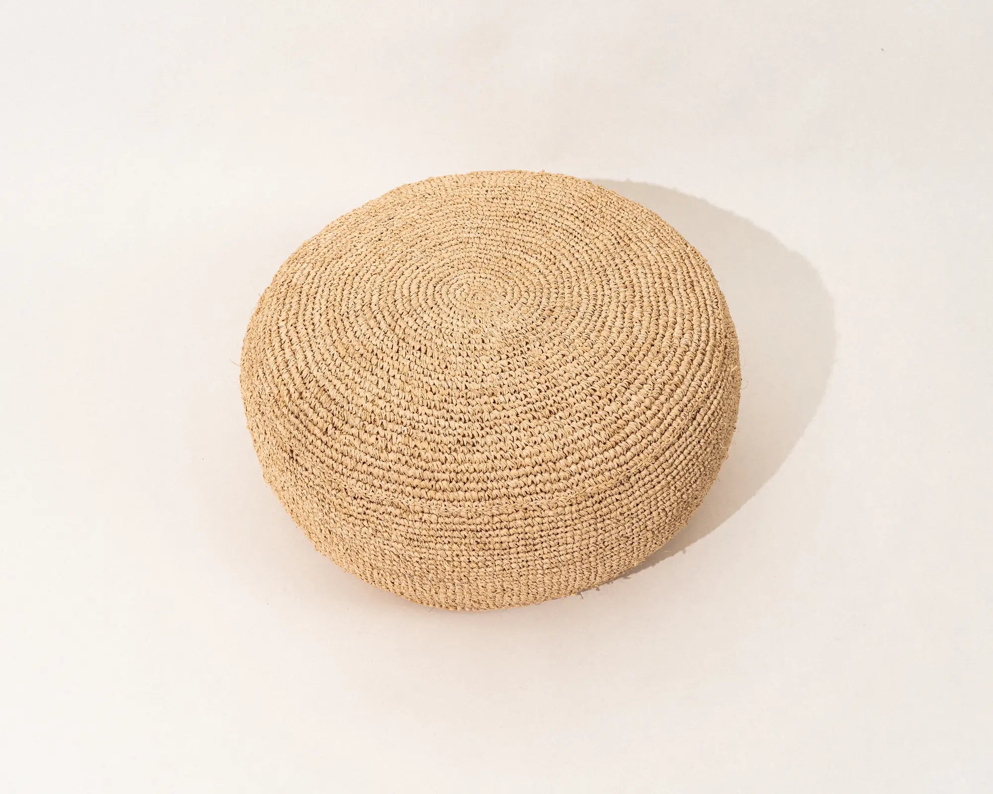 Orman Round Ottoman Natural Raffia