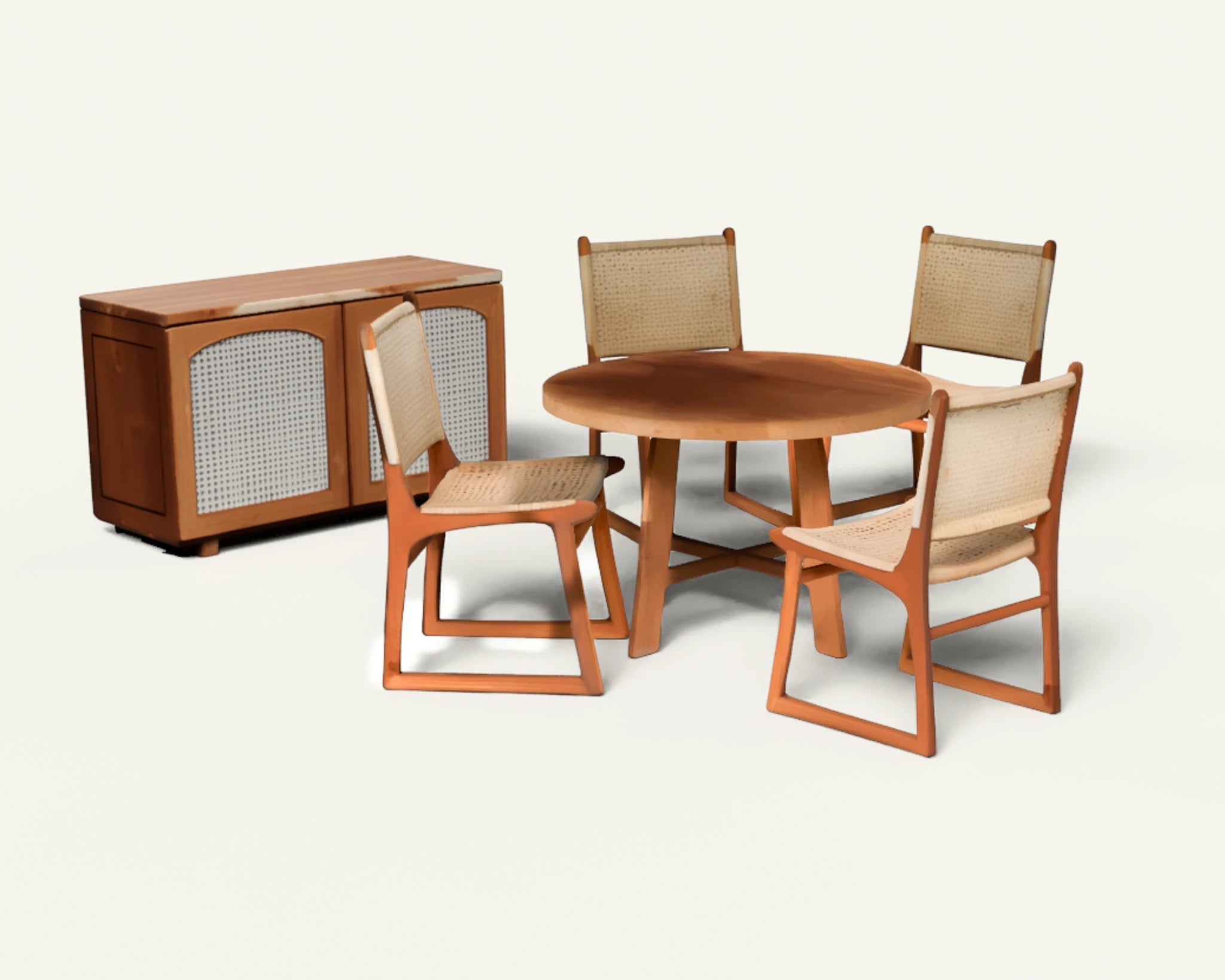 Rattan & Zefiri dining room set