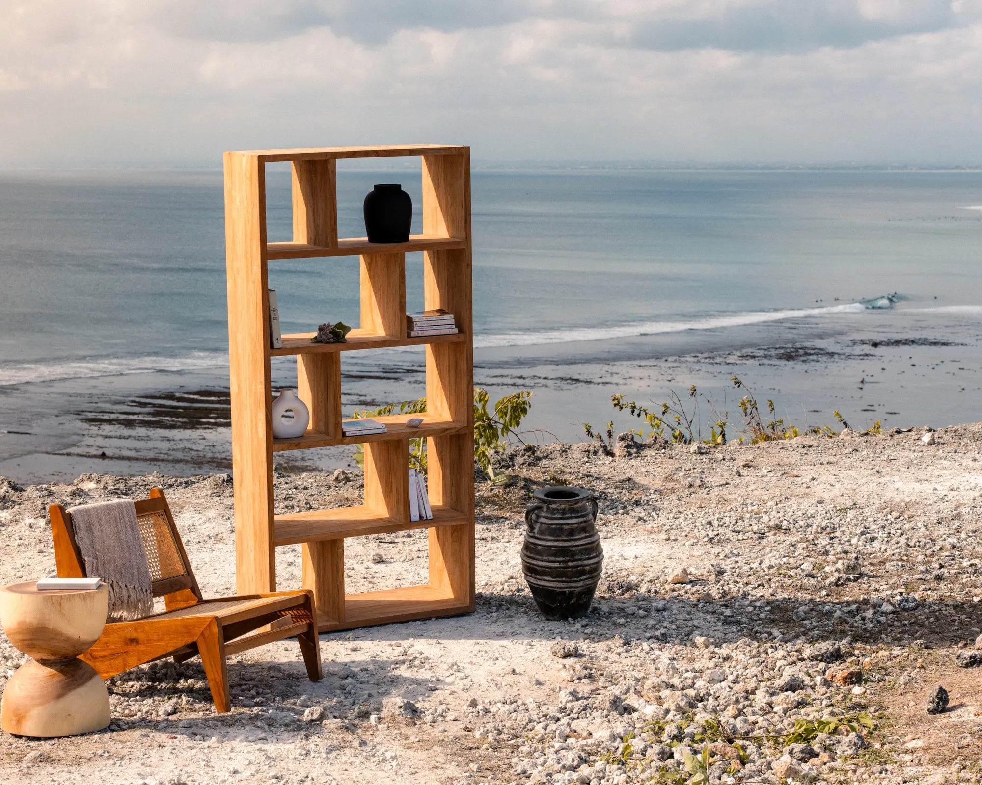 Ruwa Shelving Unit Teak Wood