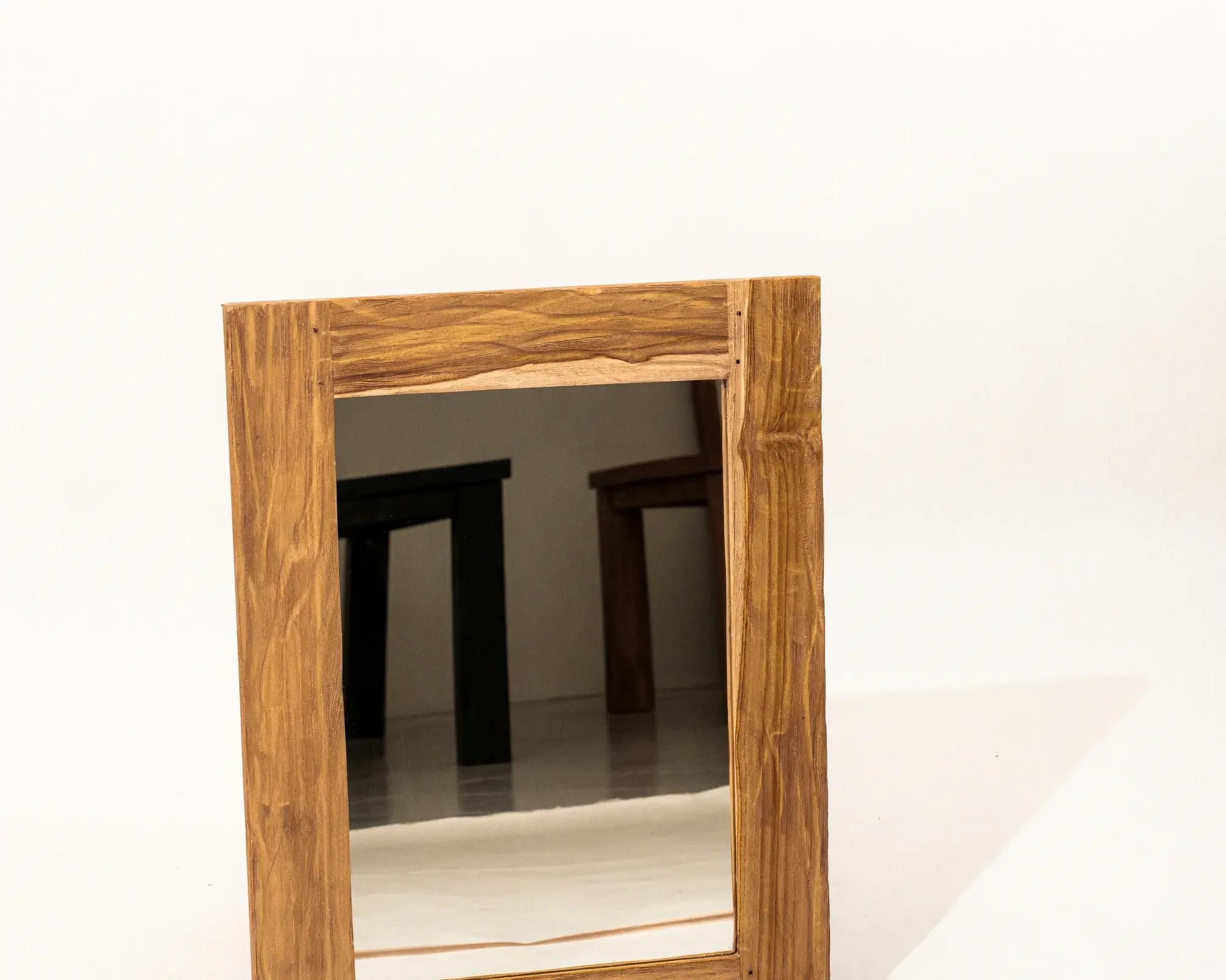 Sinai Rustic Rectangular Vanity Wall Mirror Teak Wood