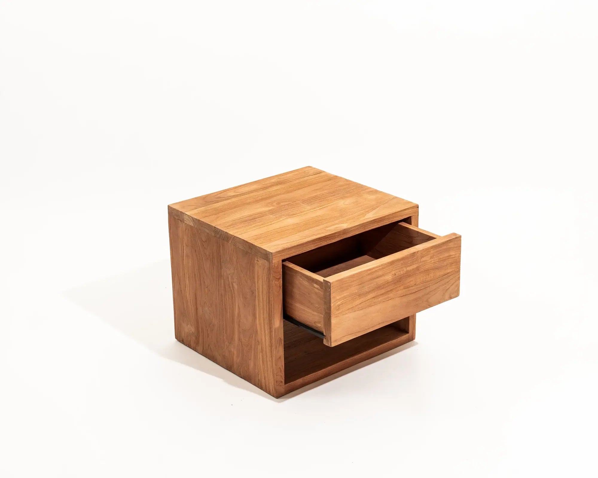 Sombra Night Stand with Drawer Natural Teak Wood