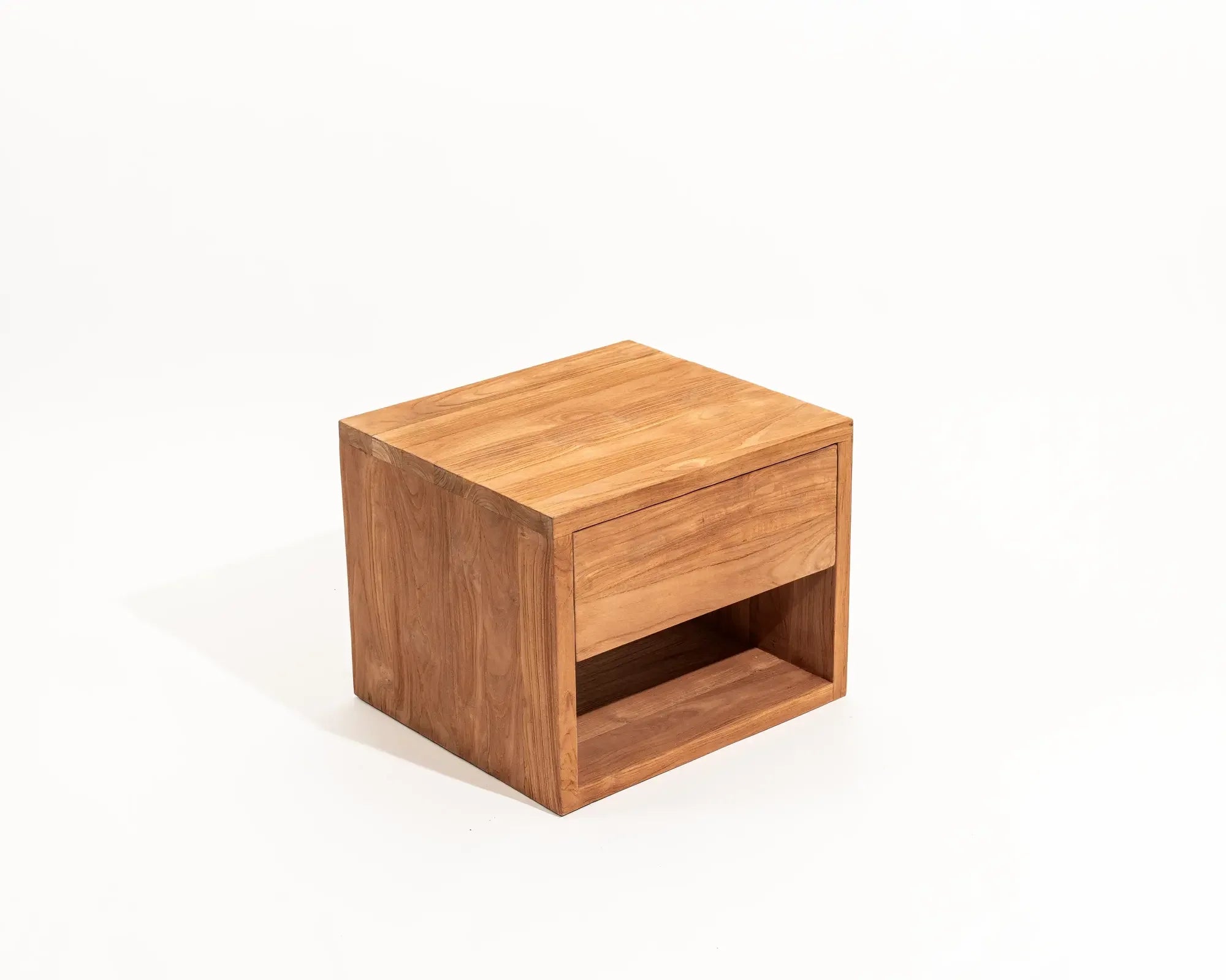 Sombra Night Stand with Drawer Natural Teak Wood