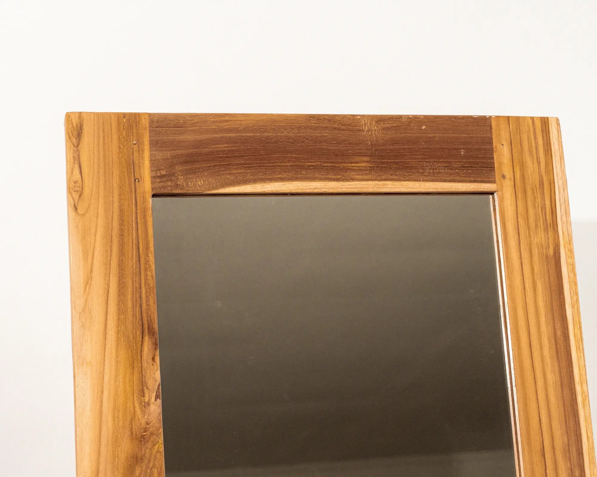 Sorrento Rustic Rectangular Mirror Teak Wood (natural teak)