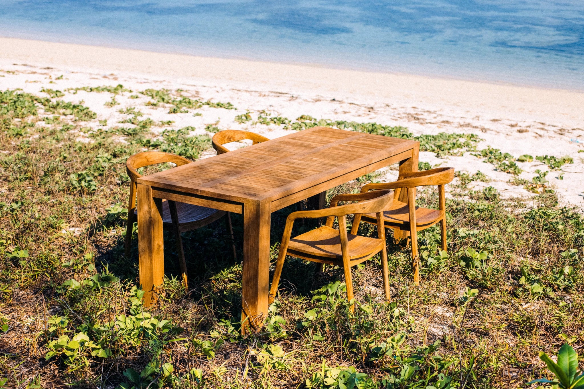 Yugen Rectangular Outdoor Table Teak Wood